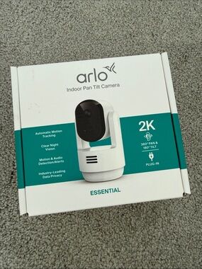 Arlo Essential Indoor Pan Tilt Camera - White